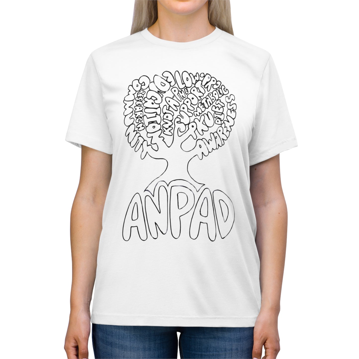 ANPAD T - Shirt- Tree Design /White